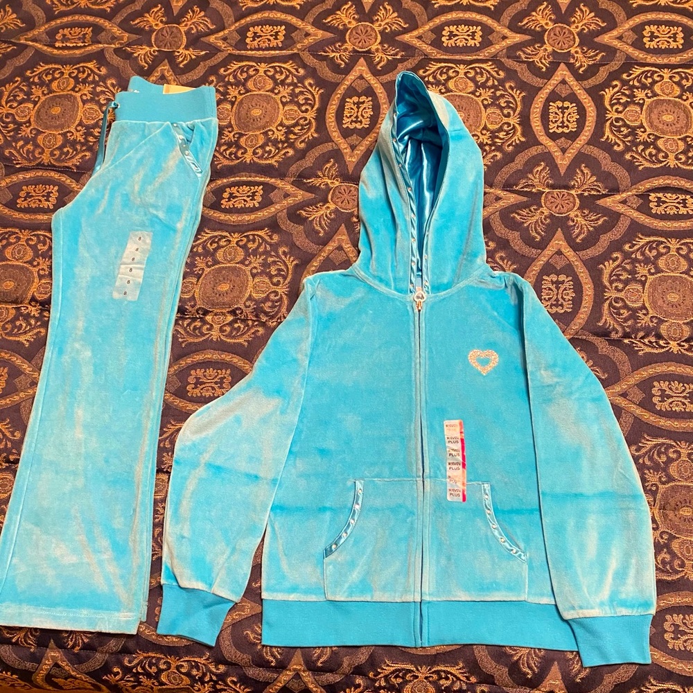 Girls hooded sweatshirt with matching pants